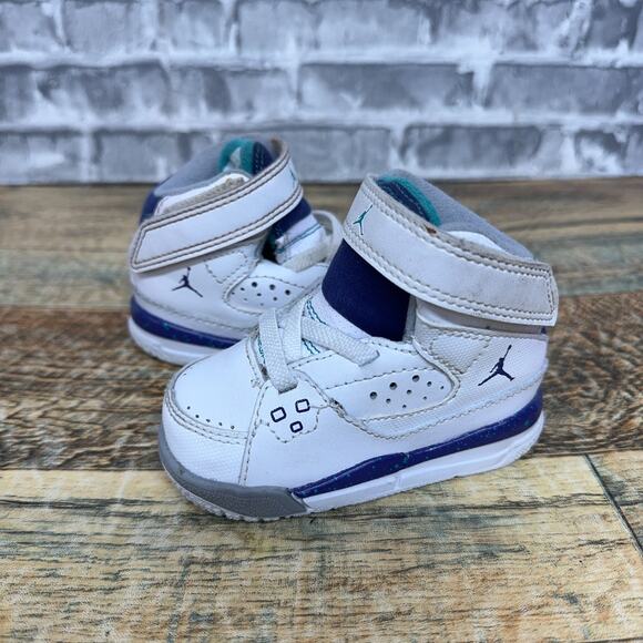 Nike Air Jordan SC-1 White Purple Grape Emerald 407496-008 Baby Size 3C - Picture 1 of 8